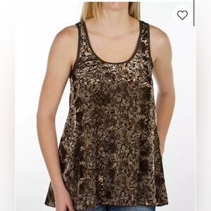 BKE Velvety Leopard Tank Top